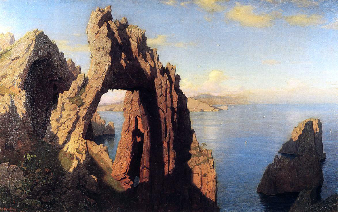  William Stanley Haseltine Natural Arch at Capri - Canvas Print