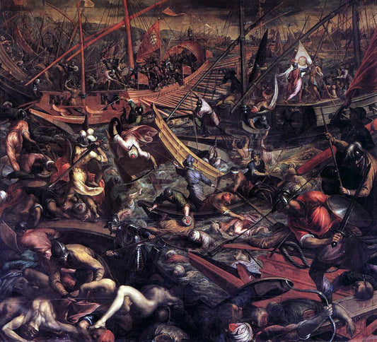  Sante Peranda Naval Victory of the Venetians at Jaffa - Canvas Print