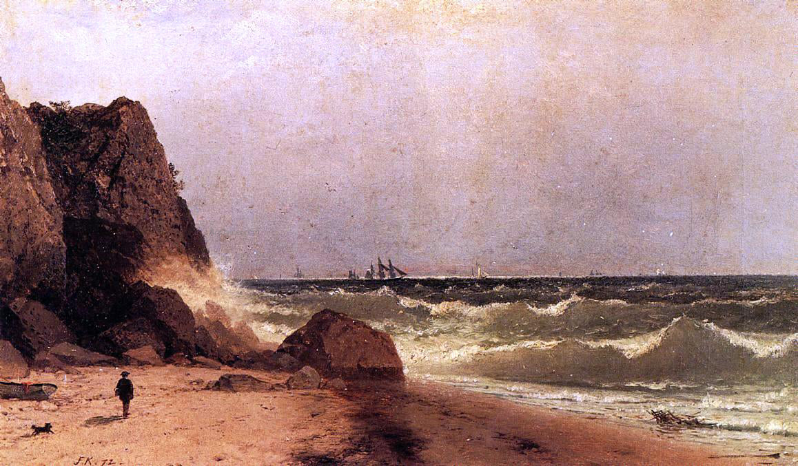  John Frederick Kensett Near Newport, Rhode Island - Canvas Print