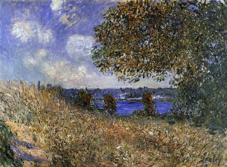  Alfred Sisley Near the Bank of the Seine at By - Canvas Print