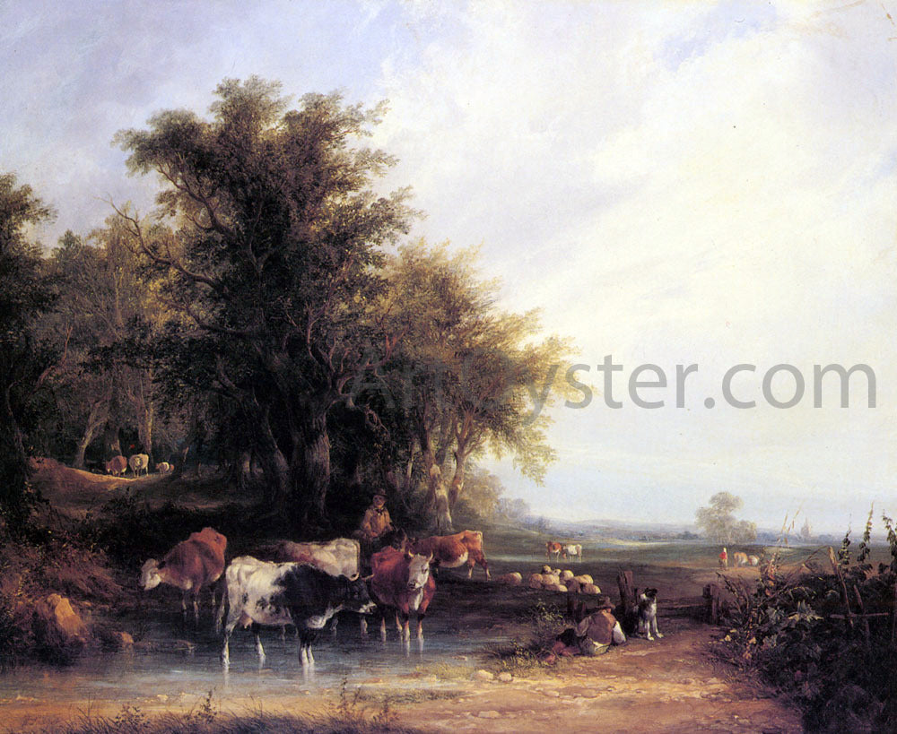  Senior William Shayer Near the New Forest - Canvas Print