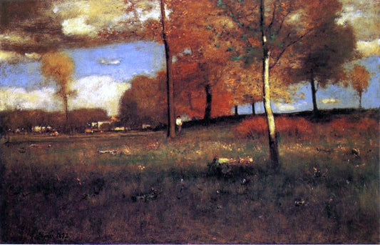  George Inness Near the Village, October - Canvas Print