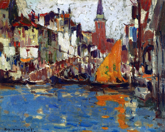  Harry Aiken Vincent Near Venice - Canvas Print