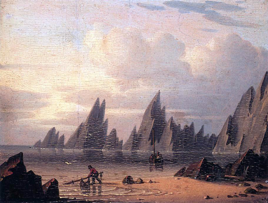  Robert Salmon Needles, Rocks and Shore, Isle of Wight - Canvas Print
