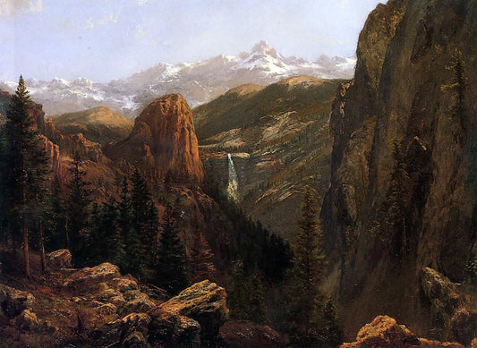  Albert Bierstadt Nevada Falls, Yosemite - Canvas Print