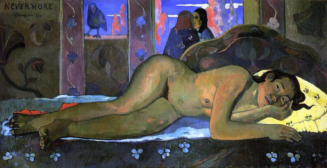  Paul Gauguin Nevermore, Oh Tahiti - Canvas Print