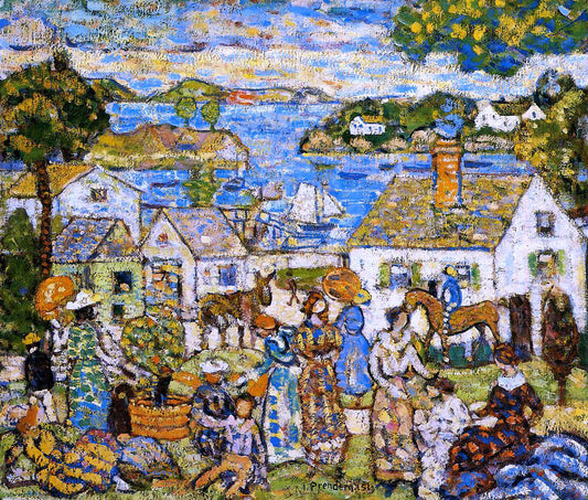  Maurice Prendergast New England Harbor - Canvas Print