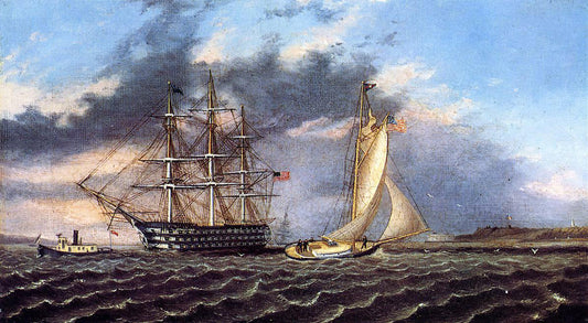  James E Buttersworth New York Harbor - Canvas Print