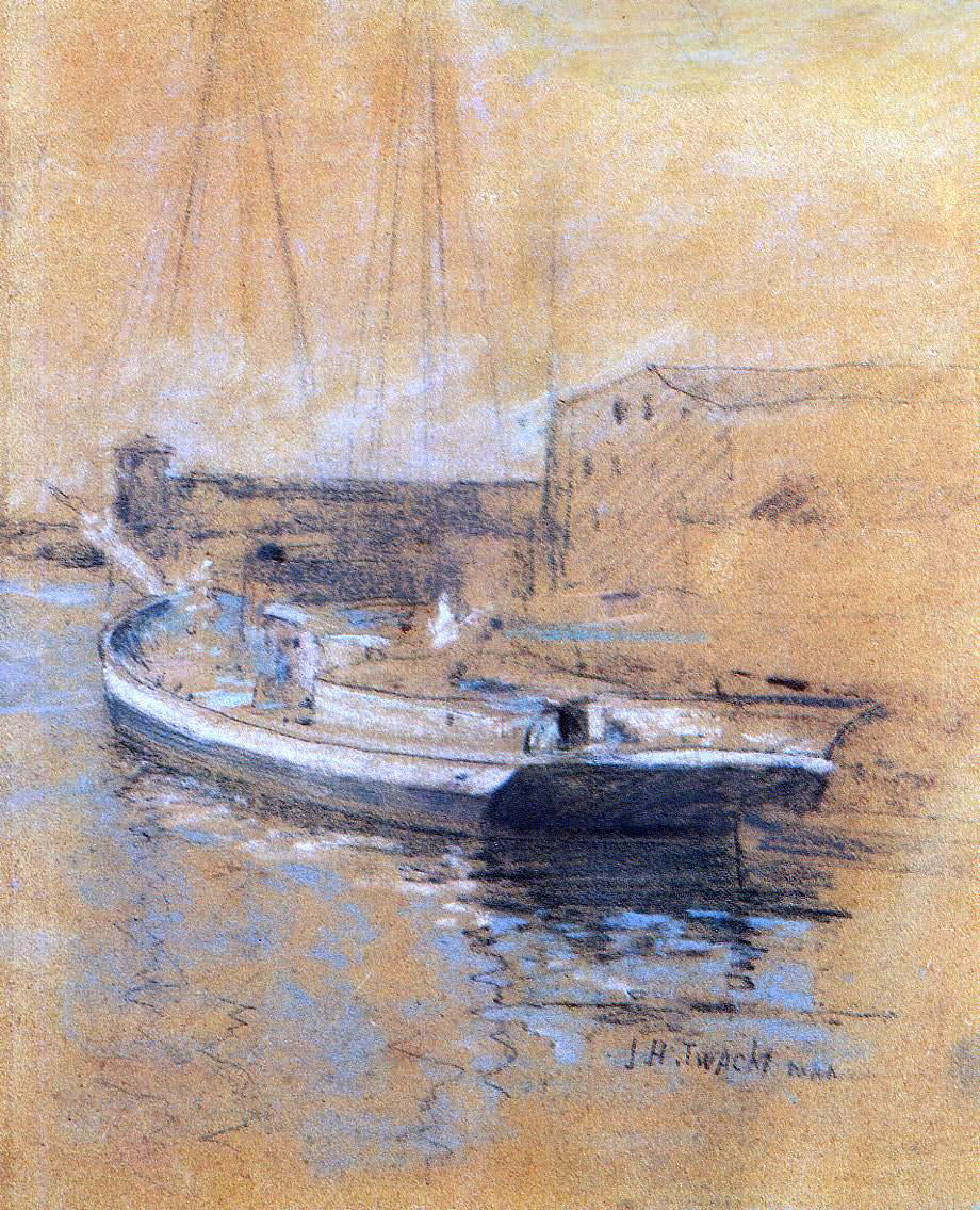  John Twachtman Newport Harbor - Canvas Print