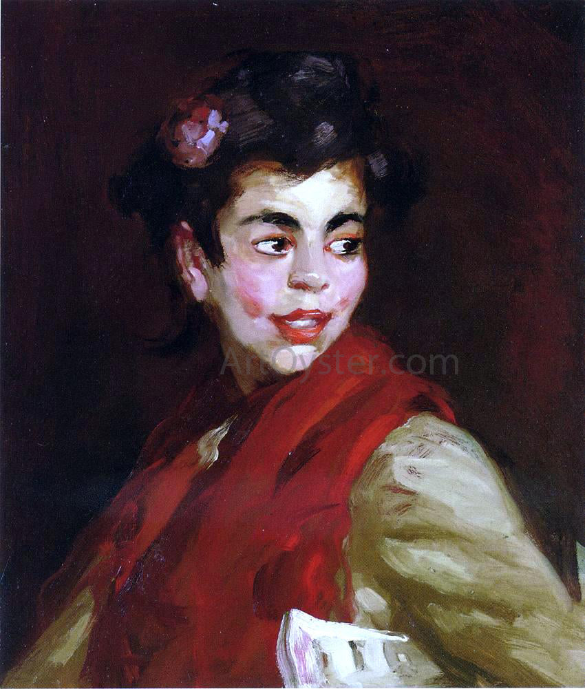  Robert Henri Newsgirl, Madrid, Spain - Canvas Print