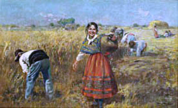  Alberto Pla Y Rubio Nina con Cantaro - Canvas Print