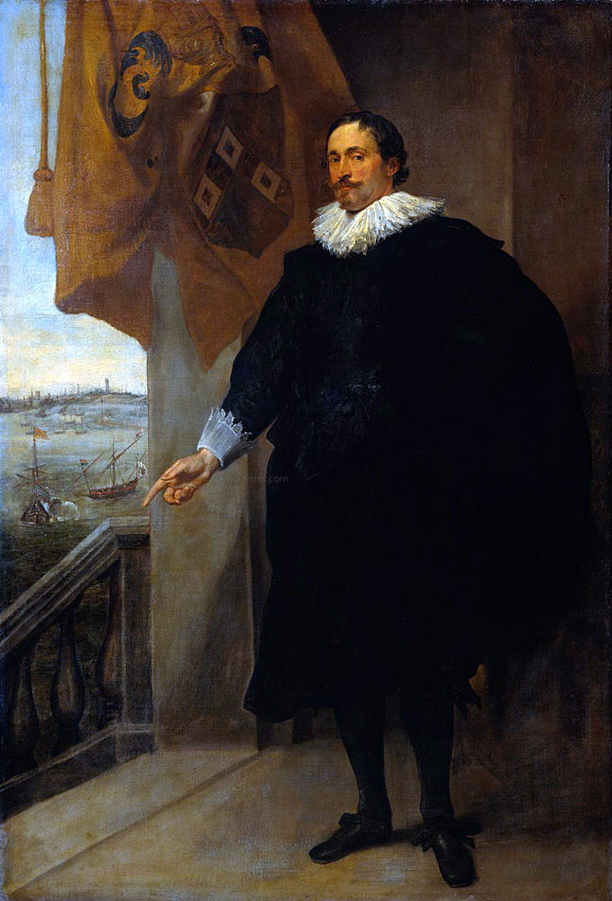  Sir Antony Van Dyck Nicolaes van der Borght, Merchant of Antwerp - Canvas Print