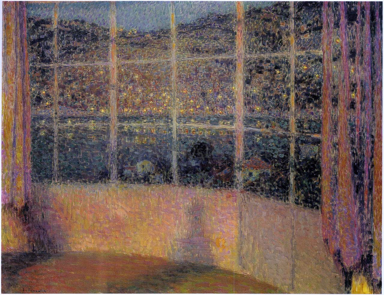  Henri Le Sidaner Night at Cap Ferrat - Canvas Print