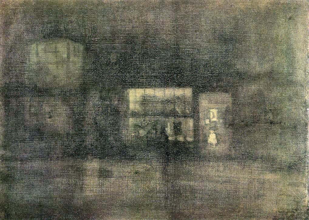  James McNeill Whistler Nocturne: Black and Gold - The Rag Shop, Chelsea - Canvas Print