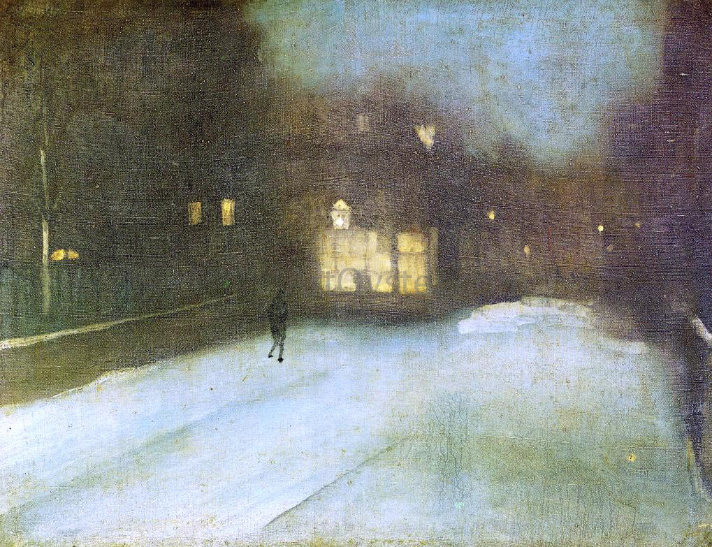  James McNeill Whistler Nocturne: Grey and Gold - Chelsea Snow - Canvas Print