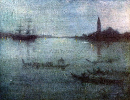  James McNeill Whistler Nocturne in Blue and Silver: The Lagoon, Venice - Canvas Print