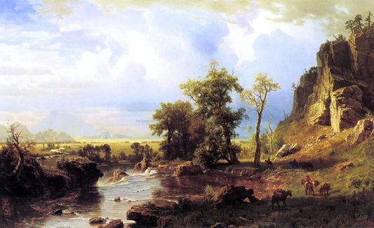  Albert Bierstadt North Fort of the Platte River, Nebraska - Canvas Print