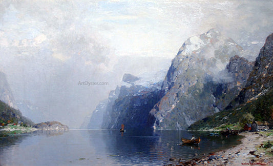  Georg Anton Rasmussen Norwegian Fjord - Canvas Print