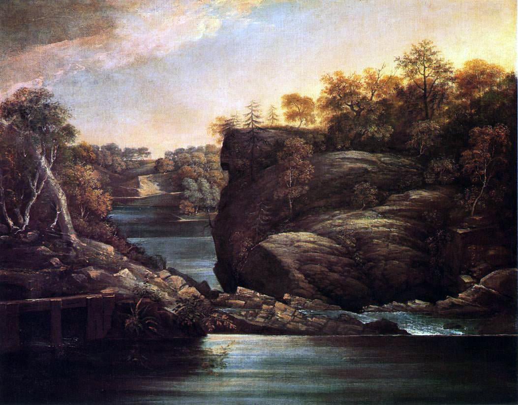  John Trumbull Norwich Falls (also known as The Falls of the Yantic at Norwich) - Canvas Print