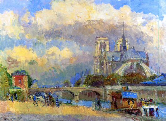  Albert Lebourg Notre Dame de Paris - Canvas Print