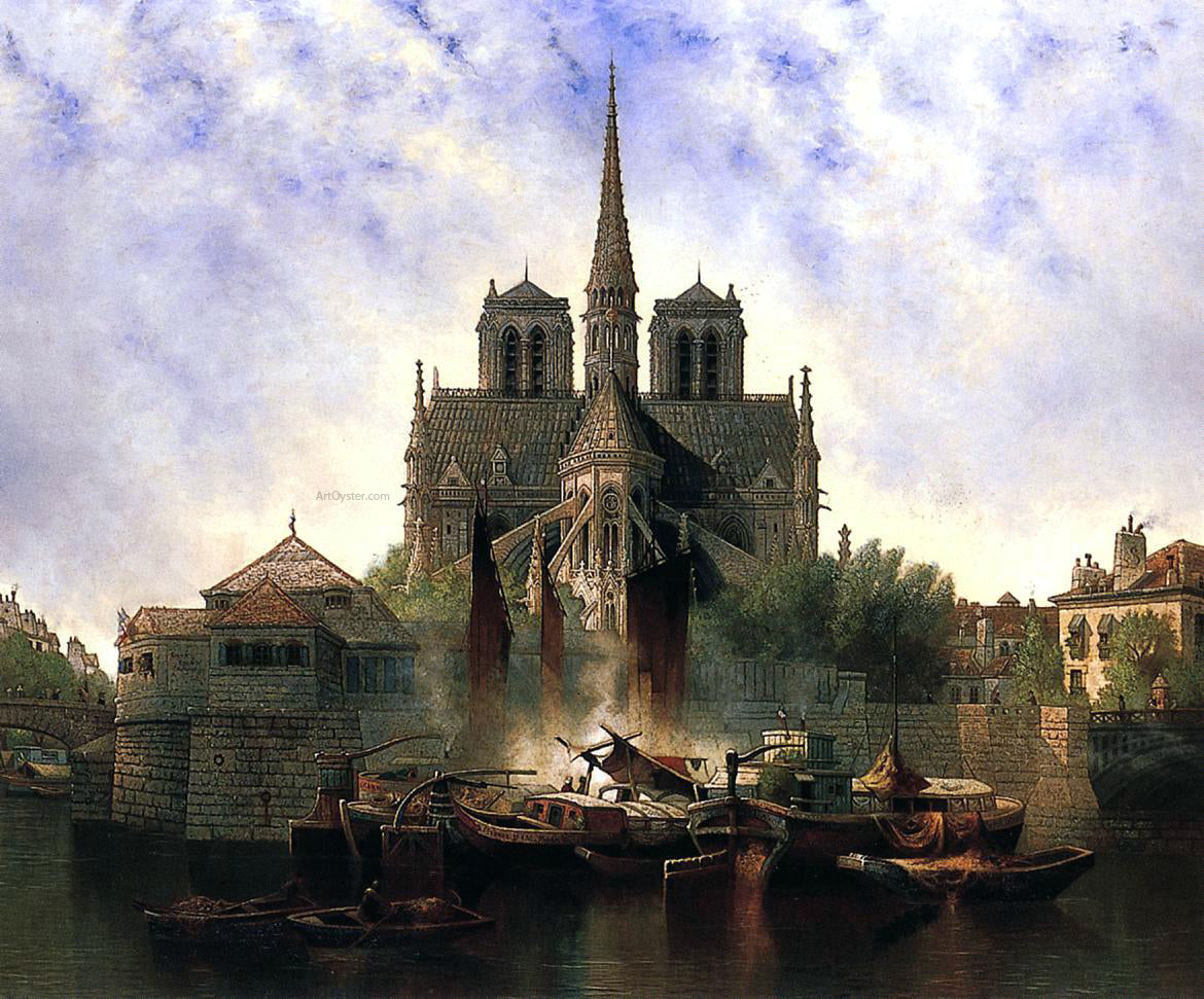  Edwin Deakin Notre Dame, Paris - Canvas Print