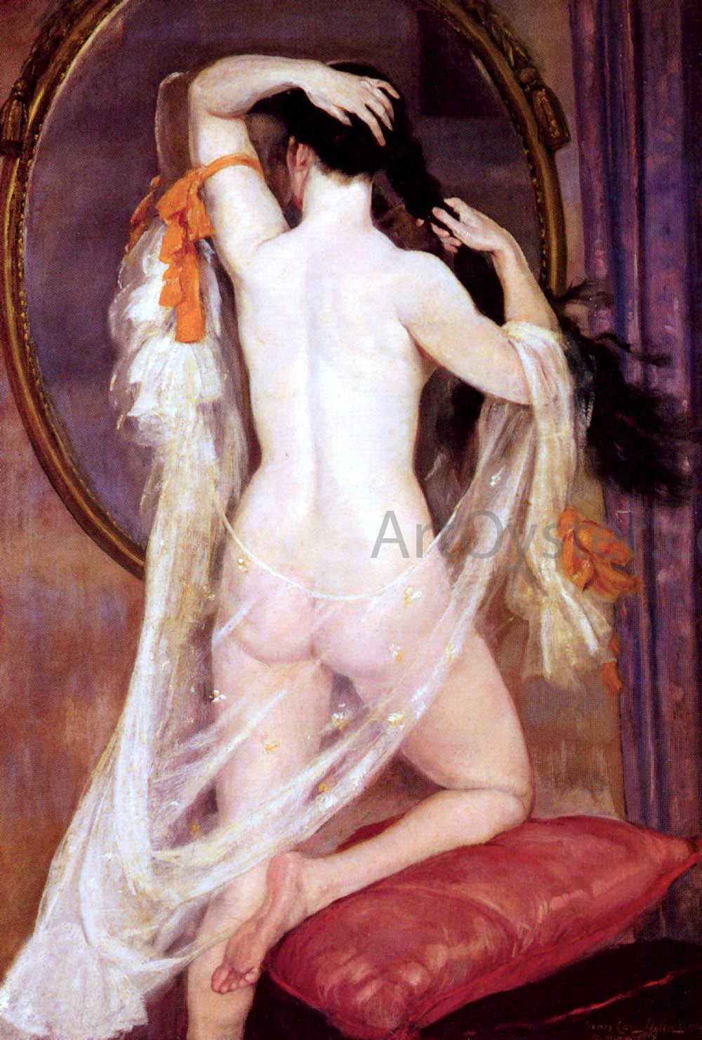  Henry Caro-Delvaille Nu Au Miroir - Canvas Print