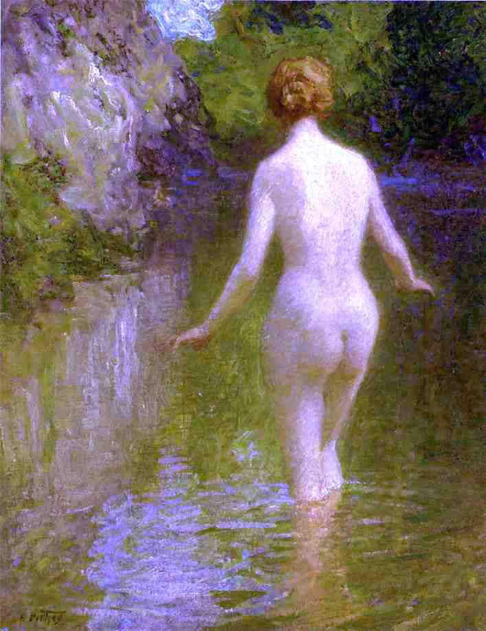  Edward Potthast Nude - Canvas Print