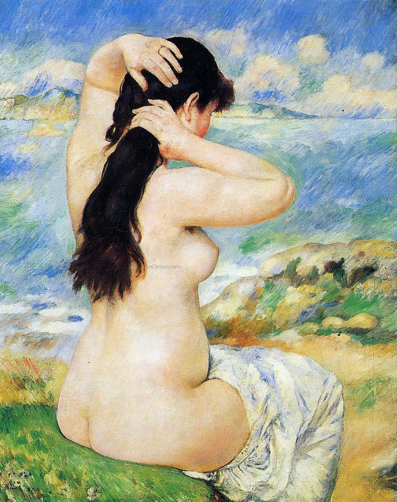  Pierre Auguste Renoir Nude Fixing Her Hair - Canvas Print