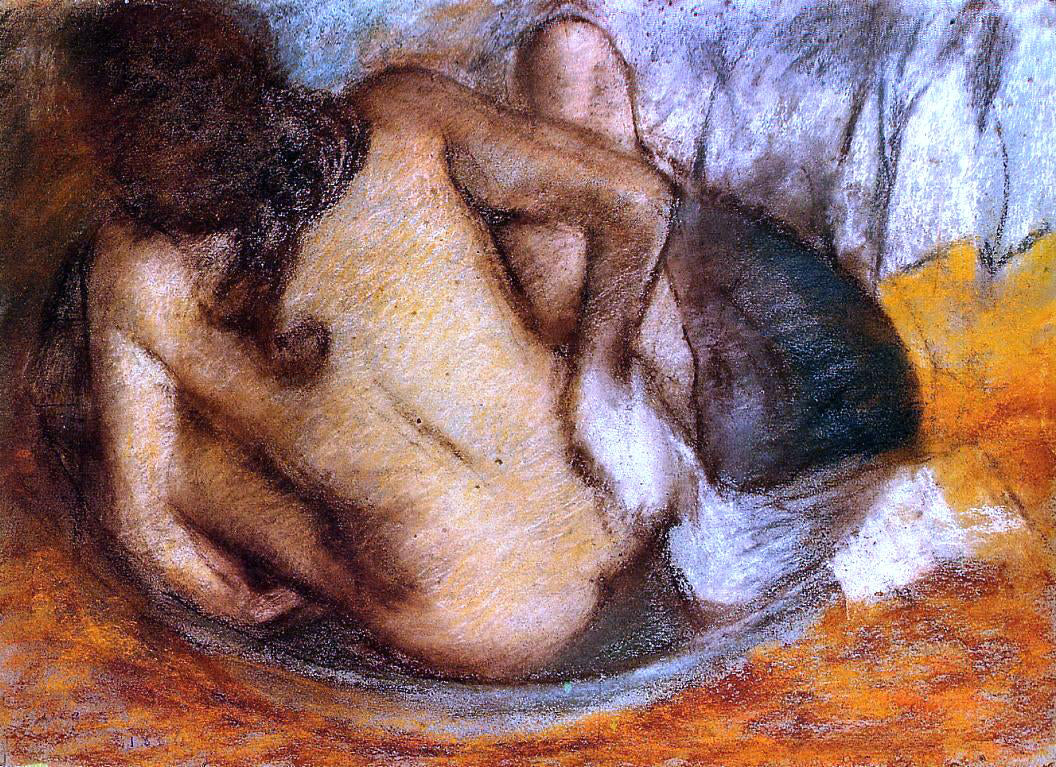  Edgar Degas Nude in a Tub - Canvas Print