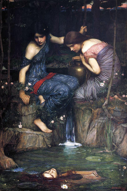  John William Waterhouse Nymphs Finding the Head of Orpheus - Canvas Print