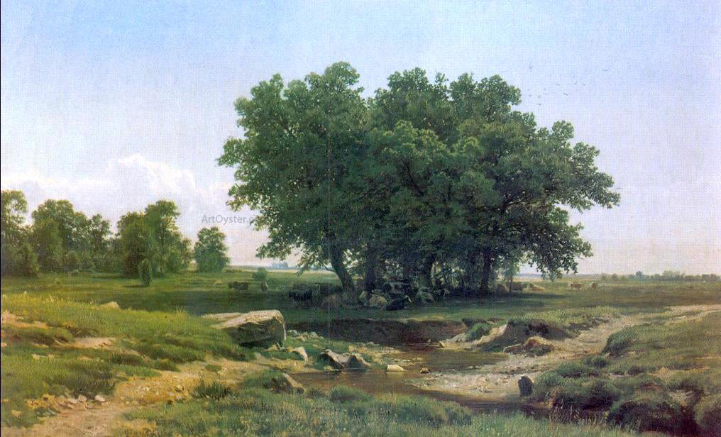  Ivan Ivanovich Shishkin Oaklets - Canvas Print