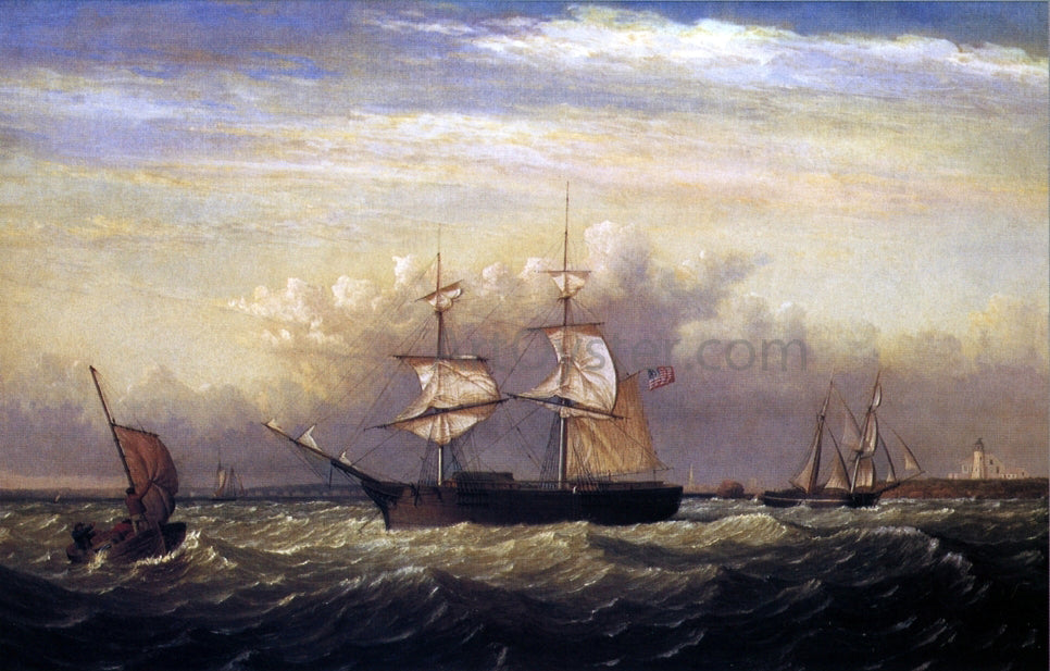  Fitz Hugh Lane Off Ten Pound Island, Gloucester Harbor, Massachusetts - Canvas Print
