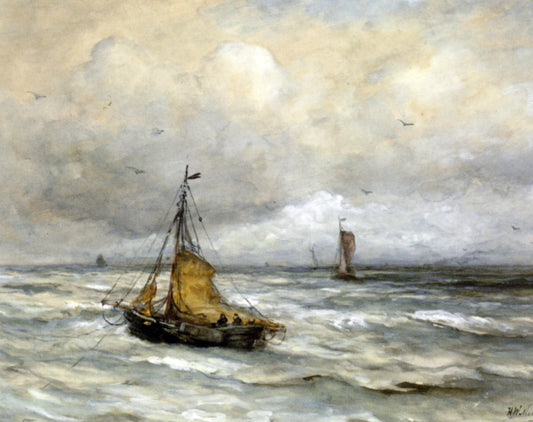  Hendrik Willem Mesdag Off The Coast - Canvas Print