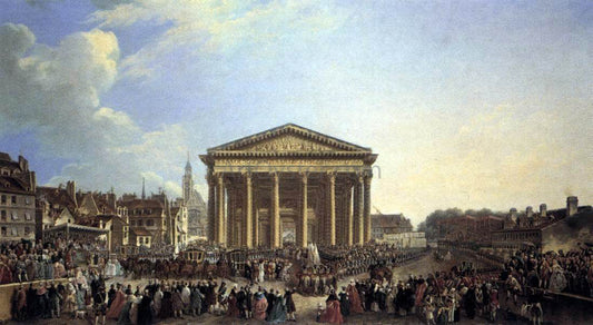  Pierre-Antoine De Machy Official Laying of the Cornerstone of the New Church of Sainte-Genevieve - Canvas Print