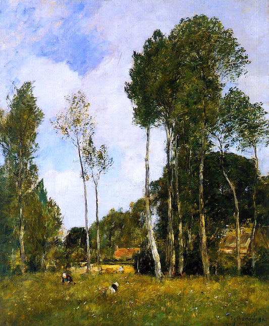  Eugene-Louis Boudin Oiseme Landscape, near Chartres - Canvas Print