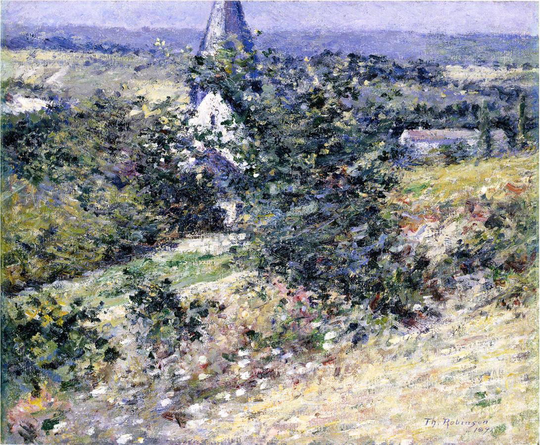  Theodore Robinson Old Church at Giverny - Canvas Print