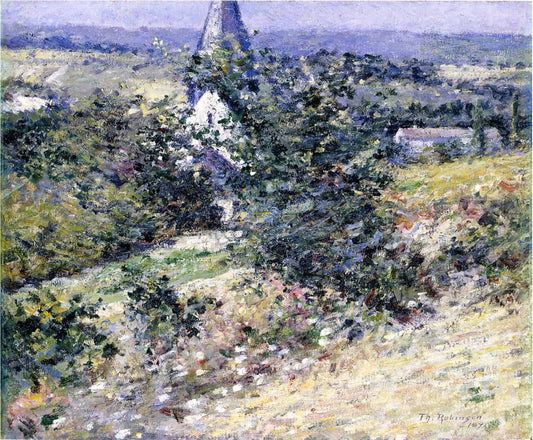  Theodore Robinson Old Church at Giverny - Canvas Print