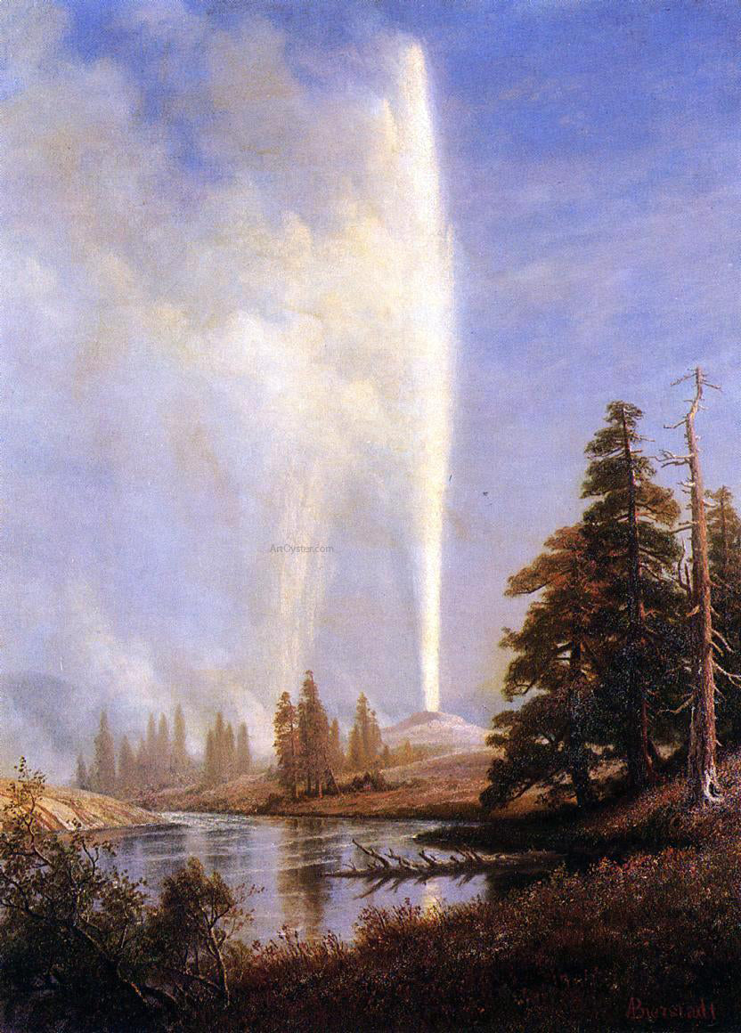  Albert Bierstadt Old Faithful - Canvas Print