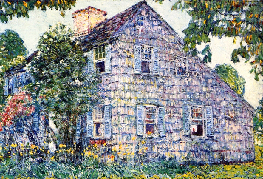  Frederick Childe Hassam Old House, East Hampton - Canvas Print