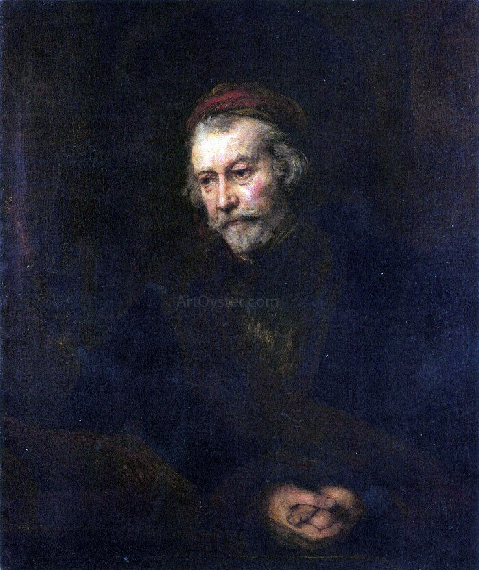  Rembrandt Van Rijn Old Man Dressed as Saint Paul - Canvas Print