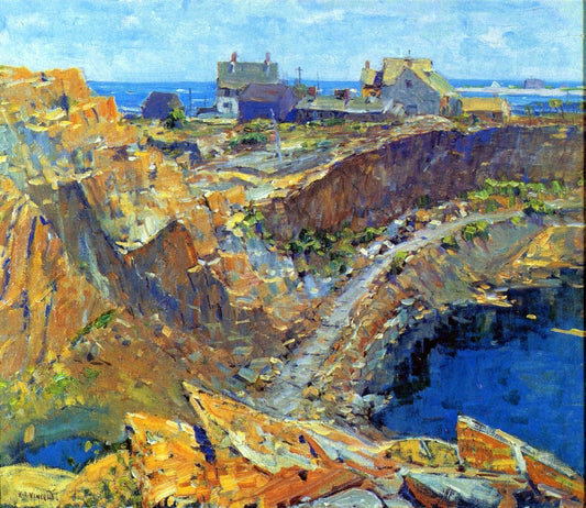  Harry Aiken Vincent An Old Quarry, Rockport - Canvas Print