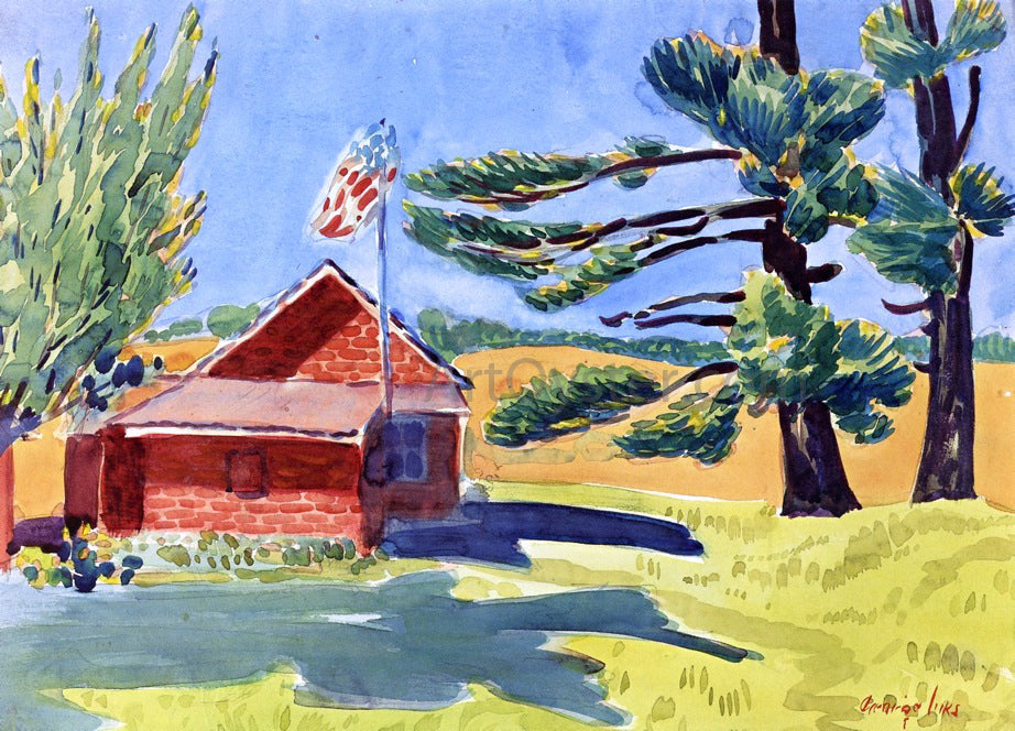  George Luks Old Schoolhouse, Ryders - Canvas Print