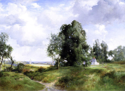  Thomas Moran Old Windmill, East Hampton, Long Island, New York - Canvas Print