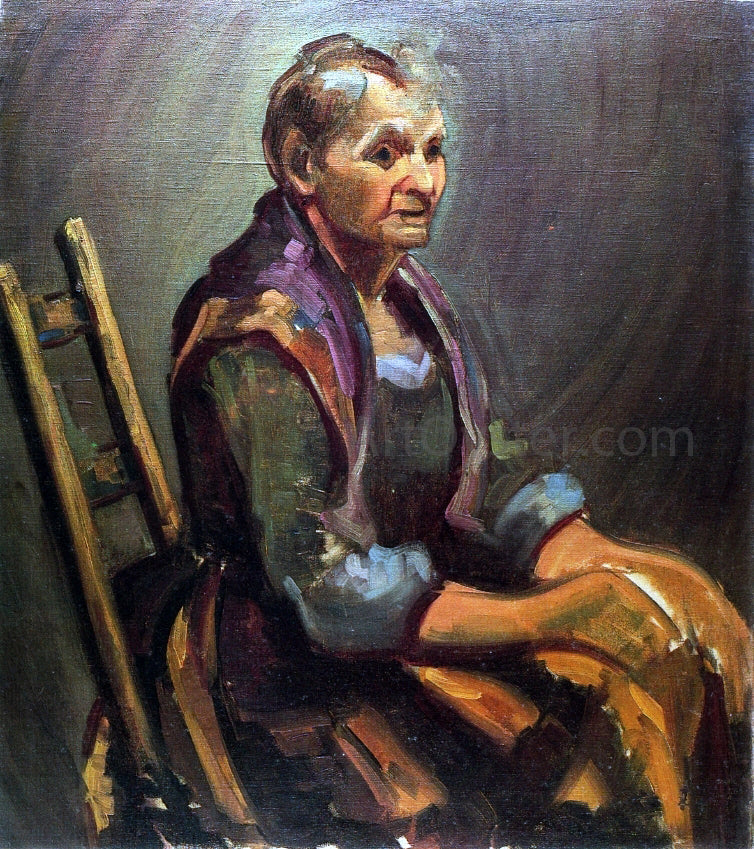  George Luks Old Woman - Canvas Print