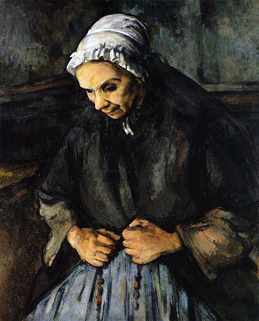  Paul Cezanne Old Woman with a Rosary - Canvas Print