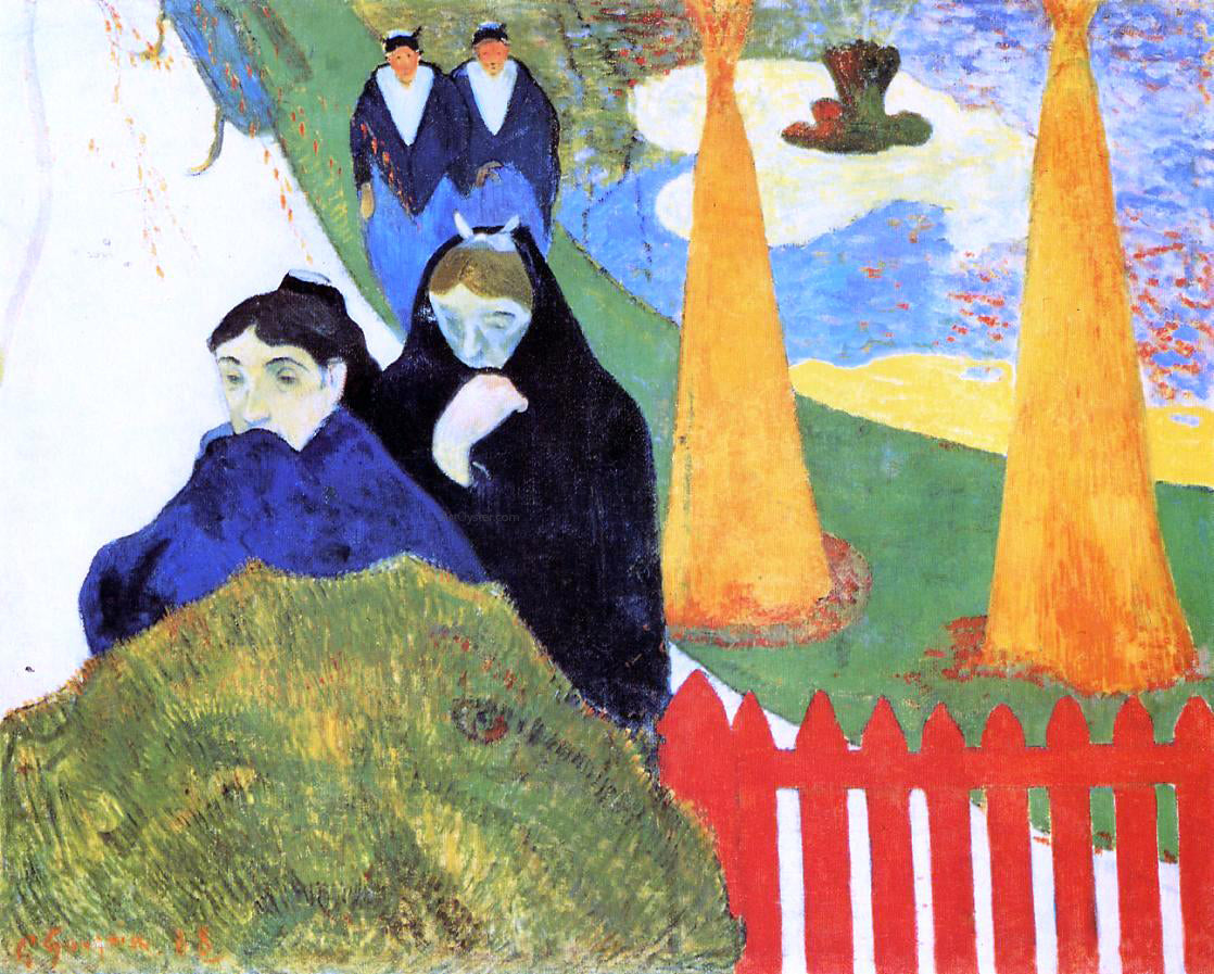  Paul Gauguin Old Women at Arles (also known as Women from Arles in the Public Gardens, The Mistral) - Canvas Print