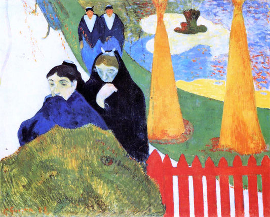  Paul Gauguin Old Women at Arles (also known as Women from Arles in the Public Gardens, The Mistral) - Canvas Print