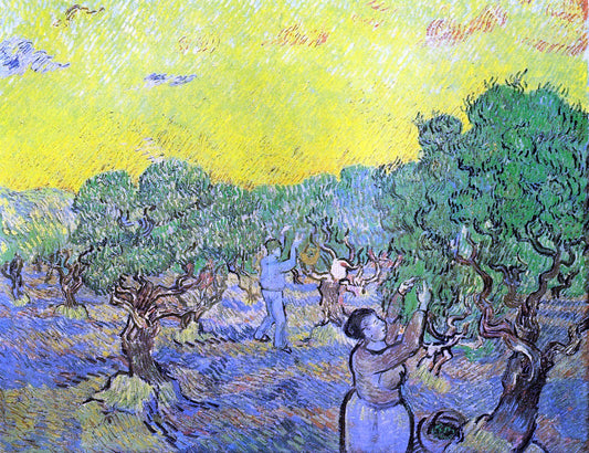  Vincent Van Gogh Olive Grove with Picking Figures - Canvas Print