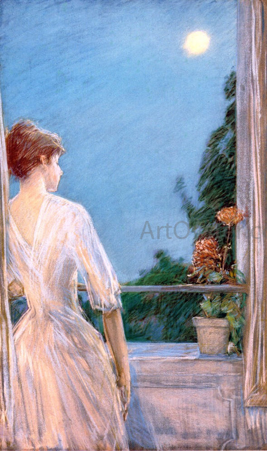  Frederick Childe Hassam On the Balcony - Canvas Print