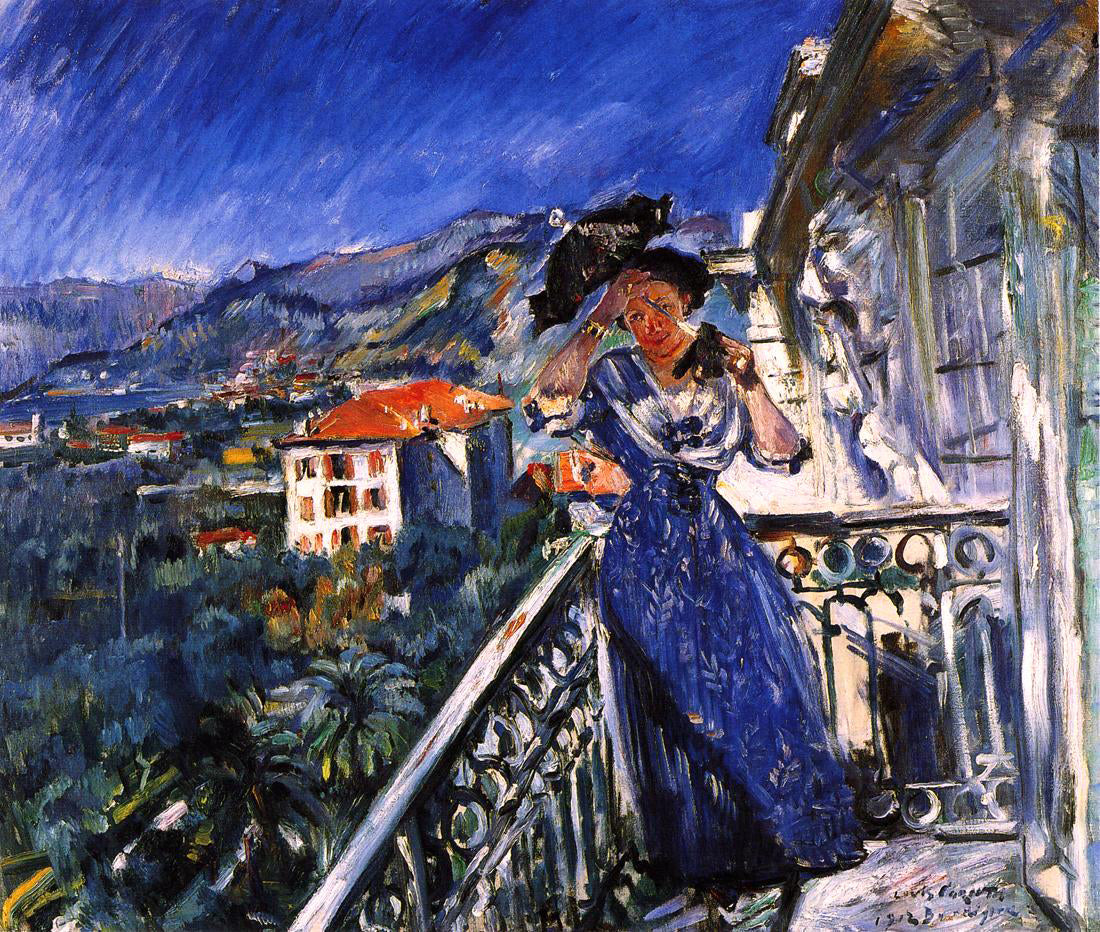  Lovis Corinth On the Balcony in Bordighera - Canvas Print